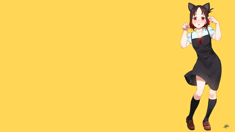 anime, neko ears, cat ears, 1080P, Kaguya Shinomiya, anime girls, Kaguya-Sama: Love is War