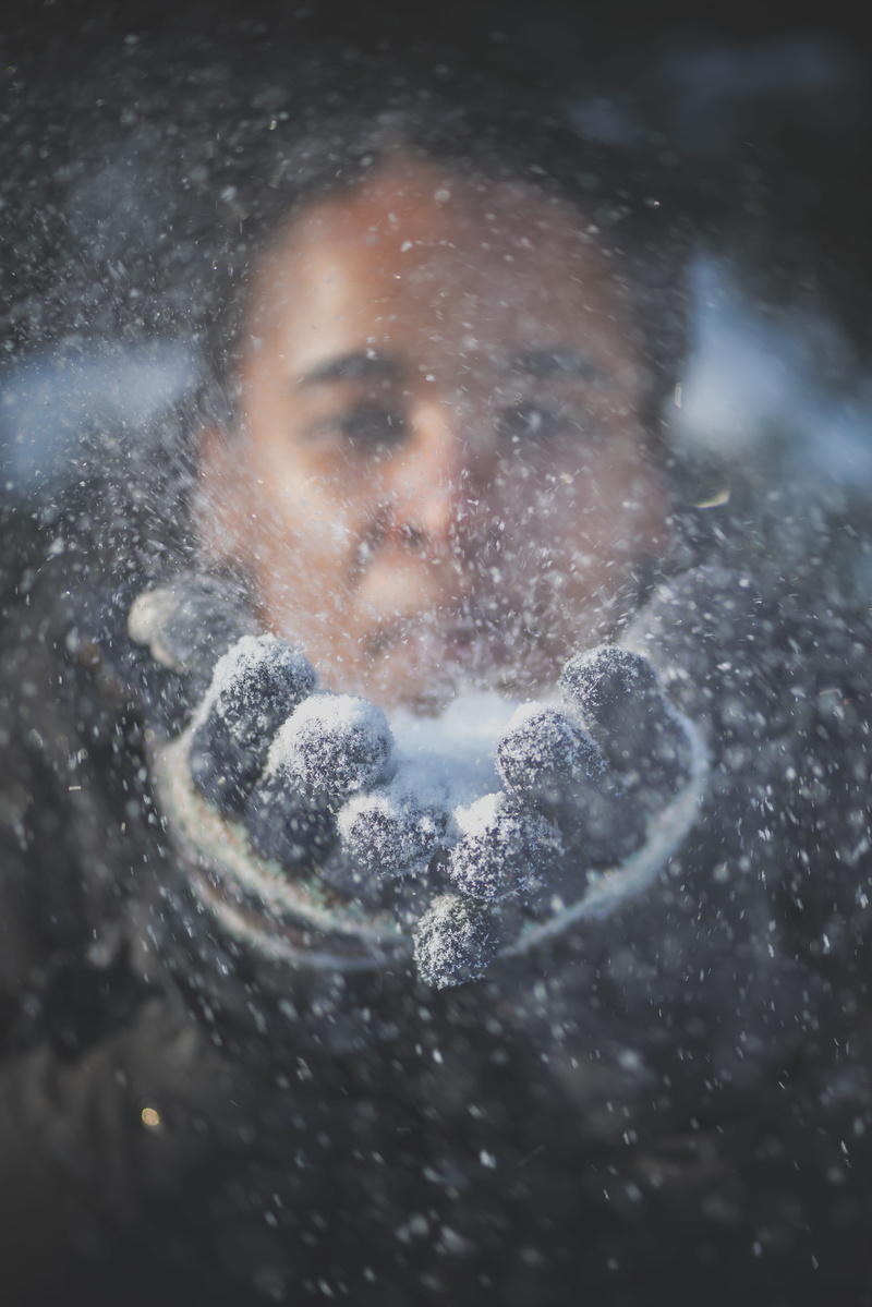 front, glofe, snowing, picture, women, snow, 5K, selective focus, close-up, woman, one person, motion, nature, headshot, child, outdoors, winter, leisure activity