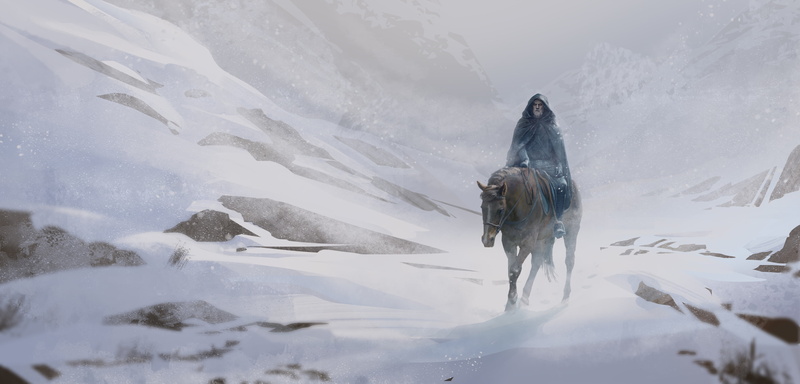 The Witcher 3: Wild Hunt, 4K, Geralt of Rivia, artwork, horse, video game art, snow, The Witcher, digital art, Gwent, video games
