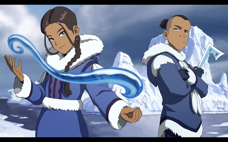 1080P, avatar, sokka, katara, waterbender, airbender