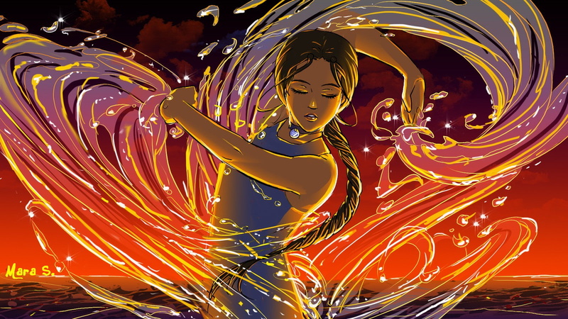 water, anime, anime girls, 720P, Avatar: The Last Airbender, Katara