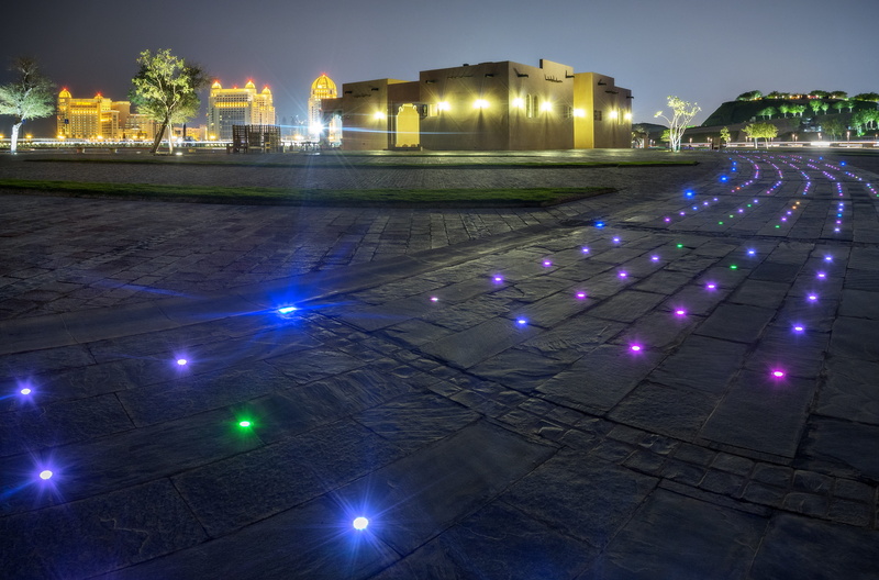 city, walkway, building exterior, katara, built structure, buildings, 2022, hotel, doha, travel, blue, lighting equipment, building, architecture, 5K