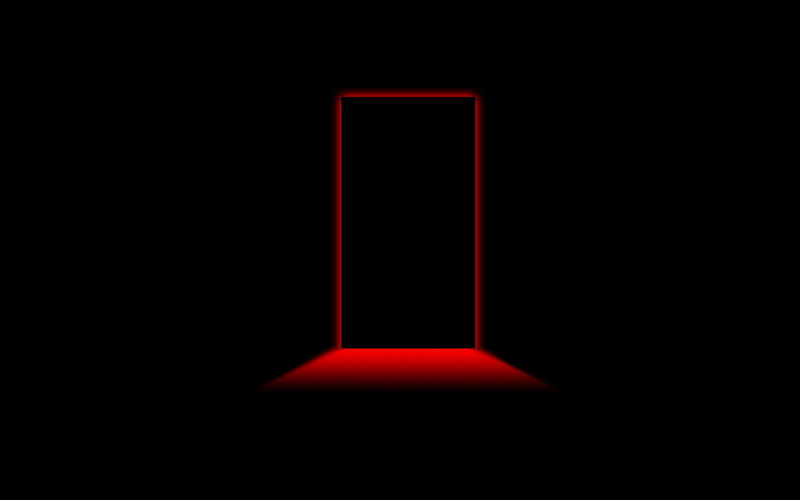 three dimensional, shape, Dark, black color, backgrounds, spooky, illuminated, studio shot, mystery, scary, geometric shape, glowing, indoors, red, creepy