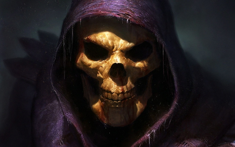 evil, religion, close-up, mystery, gothic style, spooky, celebration, 1080P, fear, halloween, indoors, grim reaper, fantasy Art, skeleton, dark, human skull