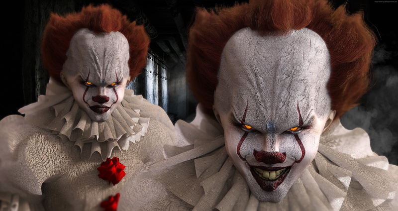 Bill Skarsgard, 4K, It, 4K, Scary Clown