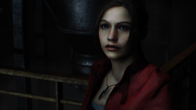 games, hairstyle, front view, 4K, fashion, 4k, beauty, looking at camera, indoors, claire redfield, adult, brown hair, portrait, beautiful woman, clothing