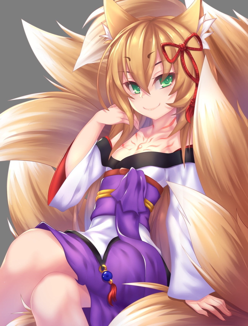art and craft, Tamamo, anime girls, people, wind, anime, representation, 720P, motion, full frame, females, studio shot, blue, multi colored, animal ears