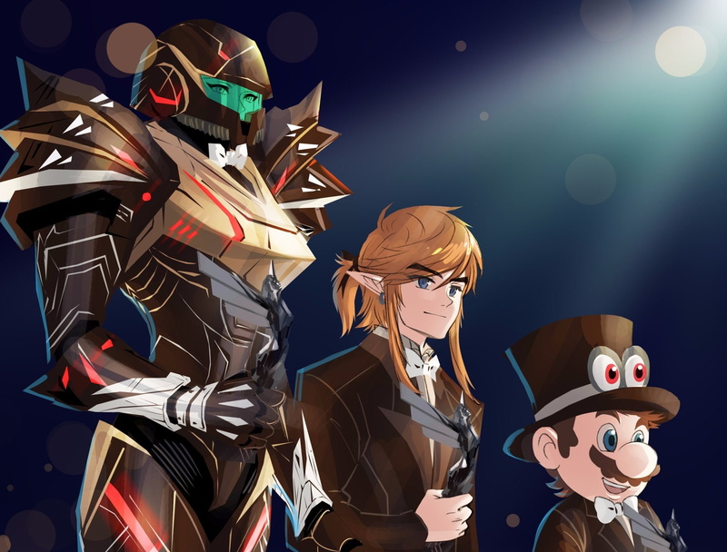 The Legend of Zelda: Breath of the Wild, mask - disguise, human representation, Mario, three quarter length, Crossover, spooky, obscured face, Link, Video Game