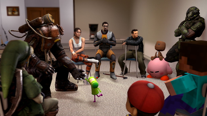 Grand Theft Auto, digital art, game, The Legend of Zelda, figurine, craft, people, formation, BioShock, men, room, sculpture, women, 1080P