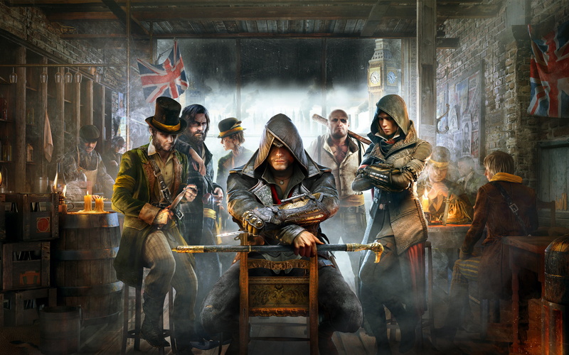 adult, Syndicate, emotion, group of people, character, real people, sitting, fire - Natural Phenomenon, table, 2K, tavern, creed, women, young men