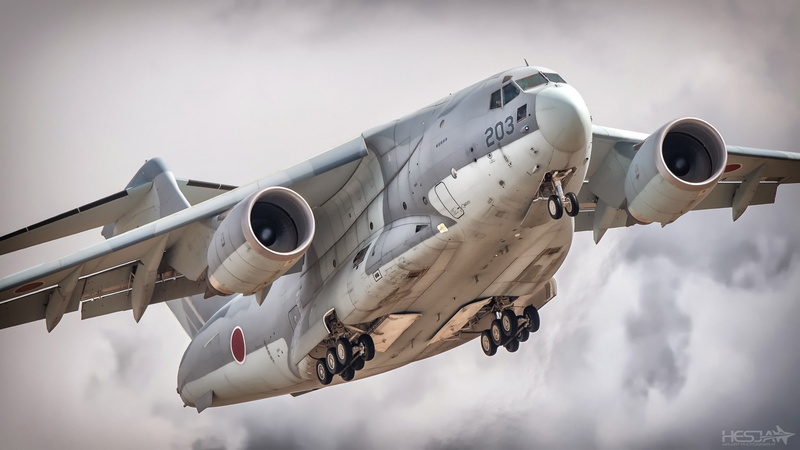 Kawasaki C-2, 1080P, Chassis, Military transport aircraft, The self-defense forces of Japan, HESJA Air-Art Photography, The air defense forces of Japan