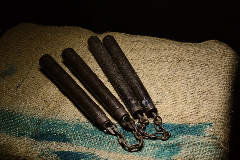 black color, pattern, mawanella, 4K, close-up, still life, handled, art and craft, protection, martial arts, black, brown, weapon, self defense, kung fu