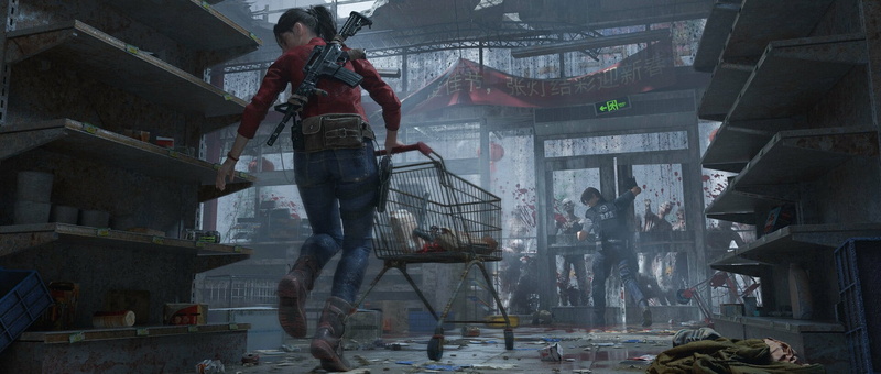 artwork, zombies, Leon S. Kennedy, video games, 1080P, video game characters, Claire Redfield, creature, Resident Evil