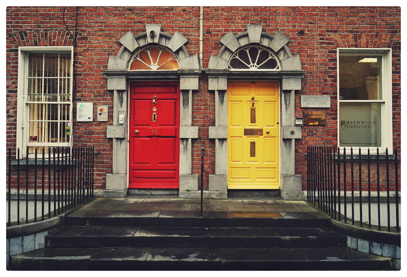 doors, 5K, dublin, auto post production filter, brick, arched, mailbox, wooden, door, safety, day, stoop, ireland, building exterior, postbox, choice