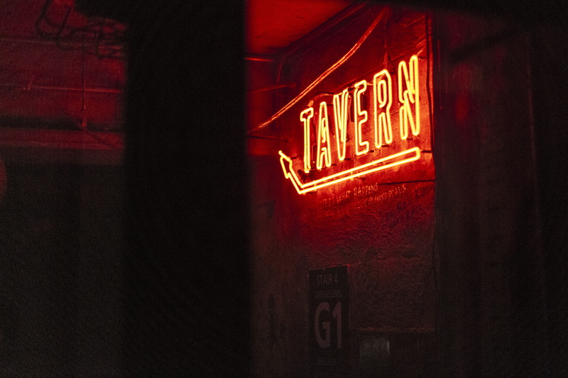 bar, text, dark, no people, printers alley, restaurant, food, night, afterhours, meal, lighted, message, 4K, architecture, information sign, lighting