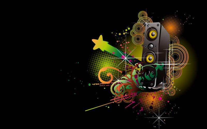vector and design, speaker, vector, 1080P