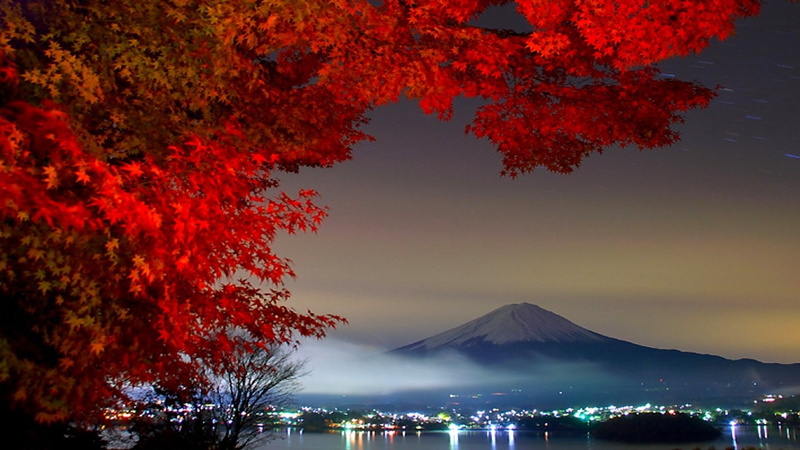 sky, volcano, decoration, texture, gold, november, night, park, nature, scenics - nature, landscape, fall, travel destinations, foliage, leaf, art, leaves
