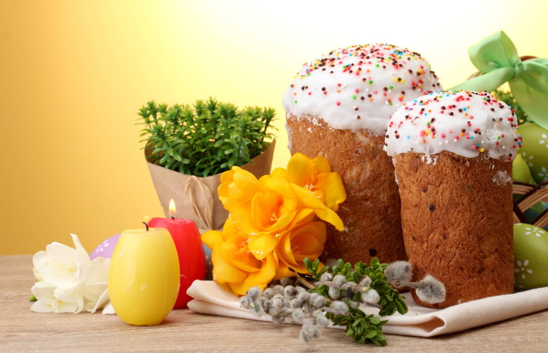 Verba, sia, cakes, 1080P, candles, Easter