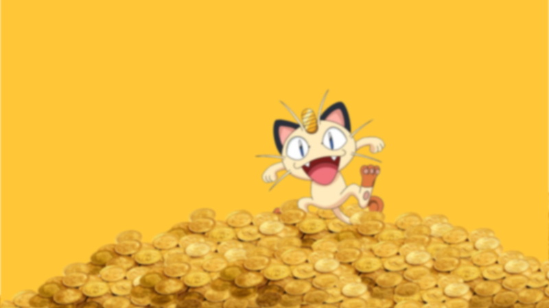 1080P, coins, pokemon, money, meowth
