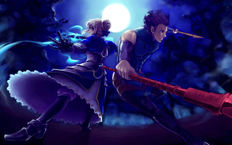Fate Series, Saber (Fate Series), 1080P, Fate/Zero, Lancer (Fate/Zero)