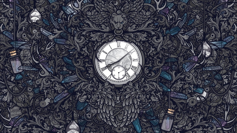 close-up, Jared Nickerson, minute hand, Gothic, clock, artwork, digital art, Clocks, circle, time, full frame, architecture, shape, indoors, day, clock face