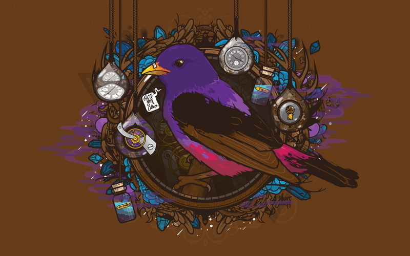 clocks, jared, 2K, artwork, jared nickerson, nickerson, birds