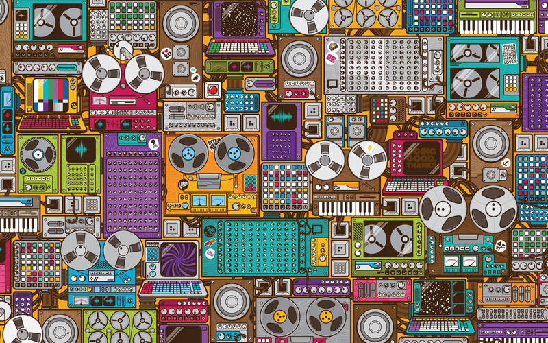 connection, circle, internet, equipment, communication, reel to reel tape recorders vintage technology jared nickerson, full frame, abundance, collection