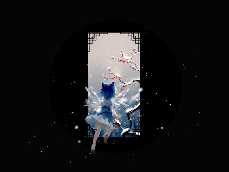 Winter fairy, fantasy, fairy, snowfall, cute, blue, black, iarna, winter, wings, luminos, 1080P