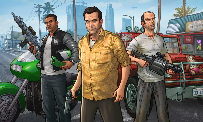 trevor, franklin clinton, 720P, michael de santa, Games, gta v characters