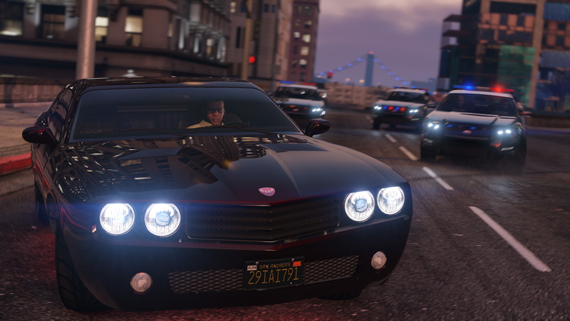 Grand Theft Auto, 4K, Franklin Clinton, Police Car, Grand Theft Auto V