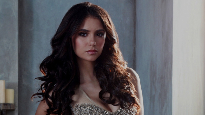 Nina Dobrev, headshot, women, young adult, hairstyle, front view, beauty, one person, beautiful woman, focus on foreground, 1080P, standing, hair, brown hair