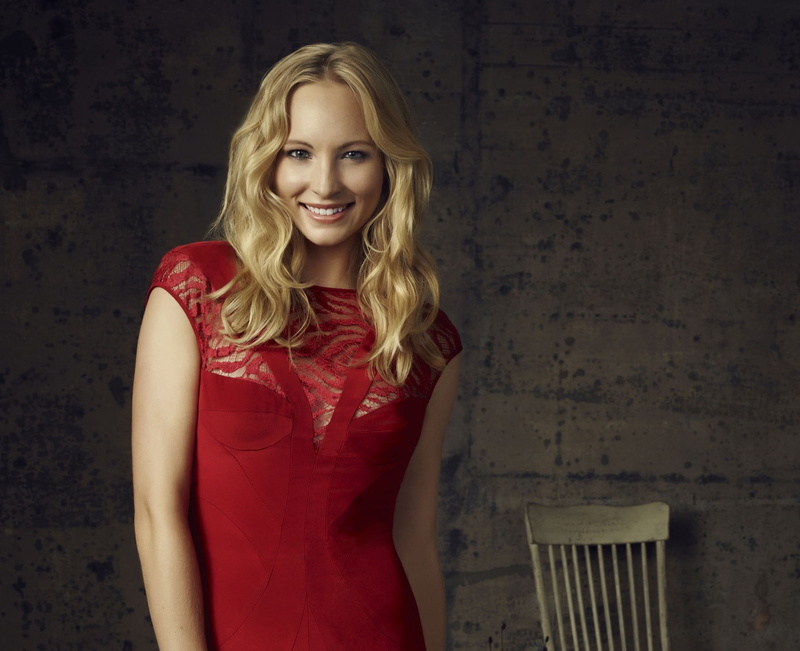 dress, lace, sleeves, actress, neckline, 1080P, The Vampire Diaries, s, red, women, candice, cap, Candice Accola, Caroline Forbes, floral, accola