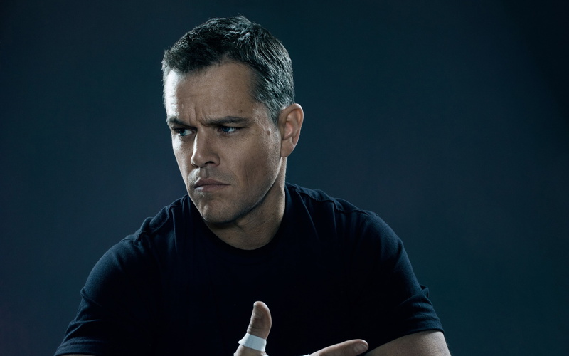 shirt, crew, 2016, men, Matt, Damon, t, s, black, neck, Bourne, 2K, Jason
