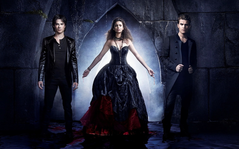 Vampire, women, s, Season, dress, sweetheart, 1080P, neckline, Diaries, black