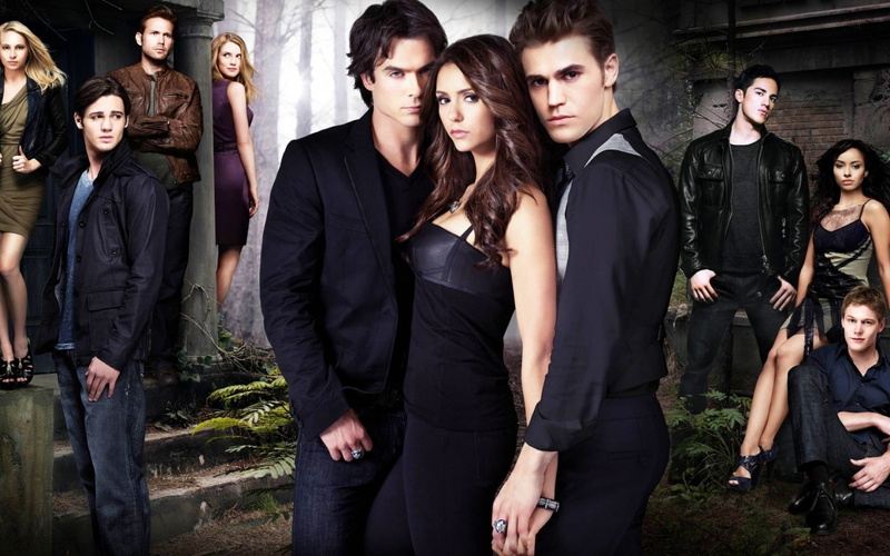 the vampire diaries paul wesley ian somerhalder nina dobrev candice accola, 1080P