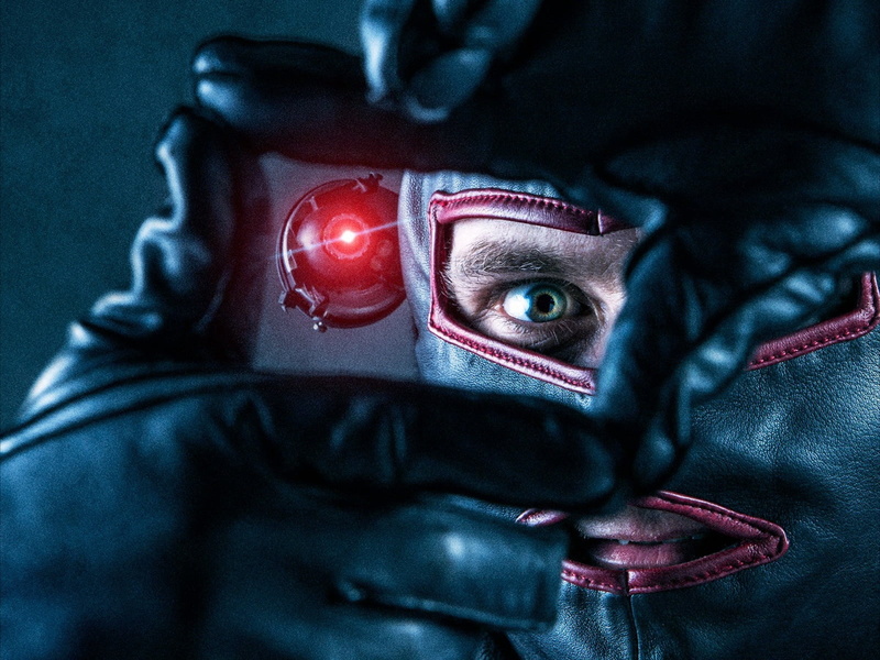 males, eye, communication, elijah wood, human Face, spooky, plastic, evil, leather, gloves, indoors, halloween, close-up, headshot, one Person, portrait