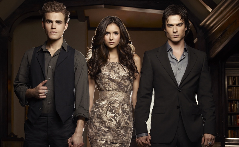 standing, beautiful woman, ian somerhalder, group of people, nina, young women, s, ian paul wesley, diaries, hairstyle, black, young men, three quarter length