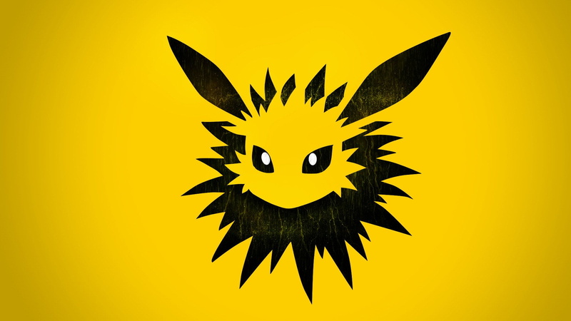 animal, animal themes, fun, close-up, art and craft, Jolteon (Pokémon), digital composite, yellow background, yellow, portrait, studio shot, indoors, easter