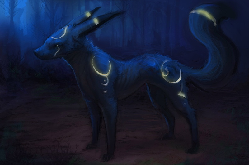 mammal, 1080P, vertebrate, motion, animal representation, animal wildlife, Artwork, animals in the wild, animal themes, nature, outdoors, Umbreon (Pokémon)