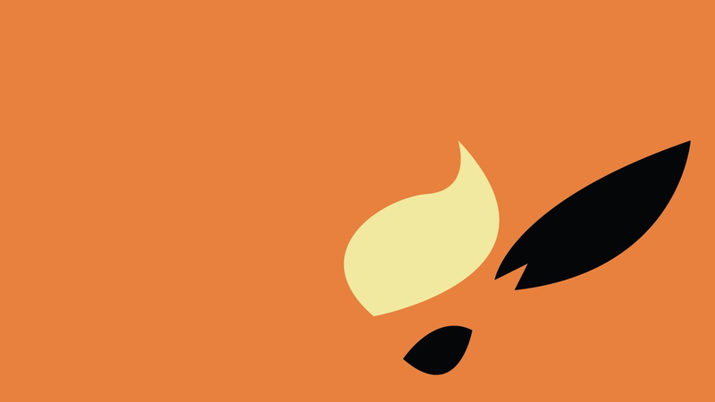 Pointed Ears, Pokémon, 1080P, Flareon (Pokémon), Minimalist