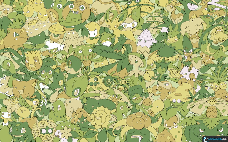 Vileplume (Pokémon), Lotad (Pokémon), Gloom (Pokémon), Amoonguss (Pokémon), Grovyle (Pokémon), Torterra (Pokémon), Sawsbuck (Pokémon), Nuzleaf (Pokémon)