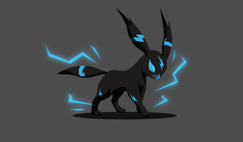 Anime, 1080P, Pokémon, Original (Anime), Umbreon (Pokémon), Minimalist