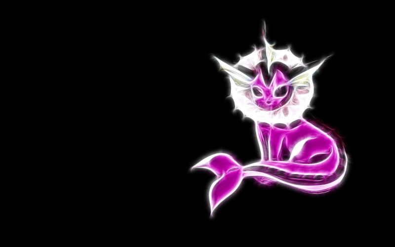 black color, nature, black background, pink color, Pokémon, copy space, purple, Pointed Ears, creativity, Eeveelutions, Vaporeon (Pokémon), illuminated