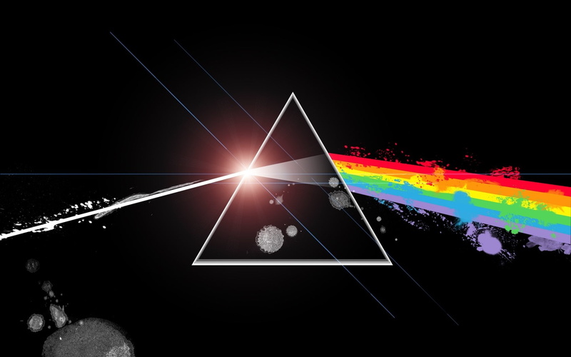 no people, backgrounds, shape, creativity, Rainbow, illuminated, glowing, abstract, 720P, black background, Light, nature, space, three dimensional, Pink floyd