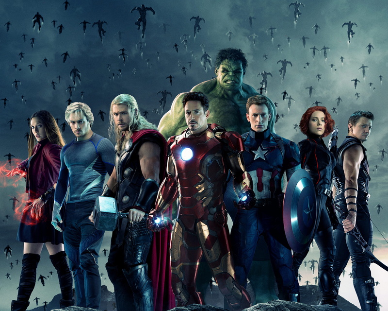 Jeremy Renner, Mark Ruffalo, Film, age, 4K, Armors, Elizabeth Olsen, boys, weapons, Girls, Quicksilver, team, 2015, Heroes, Scarlett Johansson, Witch