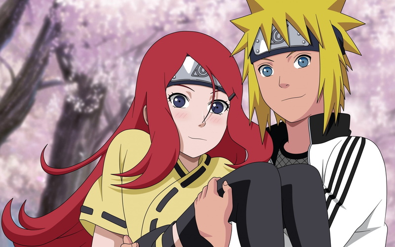 anime, minato, naruto, character, 1080P, kushina, love