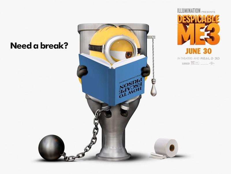Movie, Stuart (Minions), Toilet, Minions, 1080P, Despicable Me 3