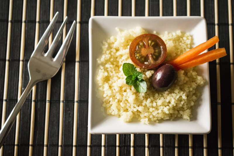 cuscus, vegetable, healthy eating, olive, rice - food staple, ready-to-eat, pact, carrot, freshness, food and drink, spoon, fork, wellbeing, indoors, food mint