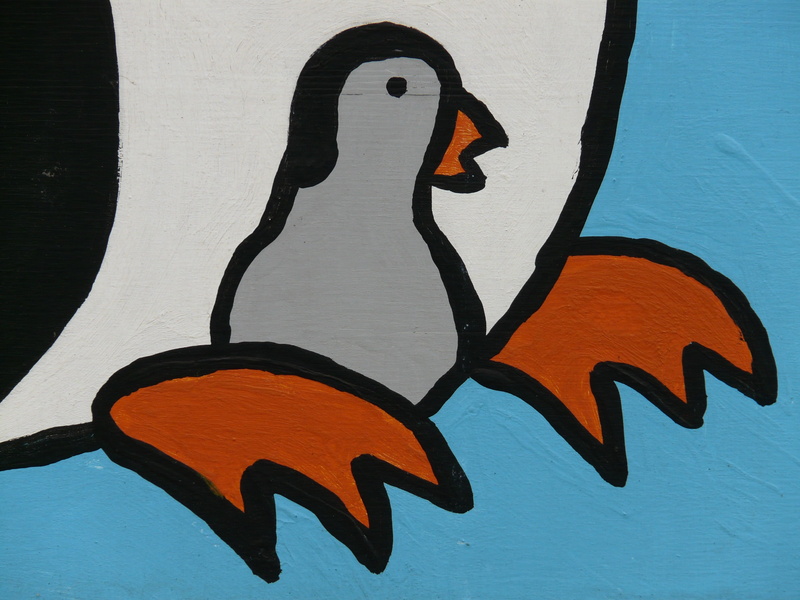 chicken, Small, Penguin, mural, arts culture and entertainment, textured, animal, cheerful, music, 2K, no people, figure, Chicks, drawing, image, close-up