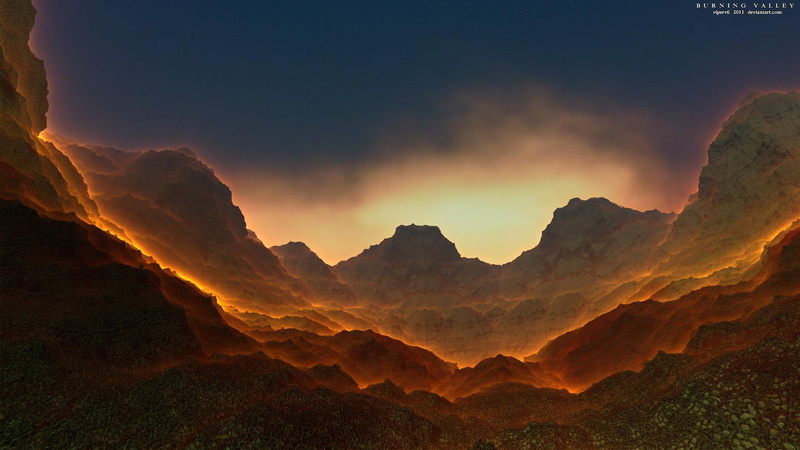 valley, beige, 1080P, mountain, burn